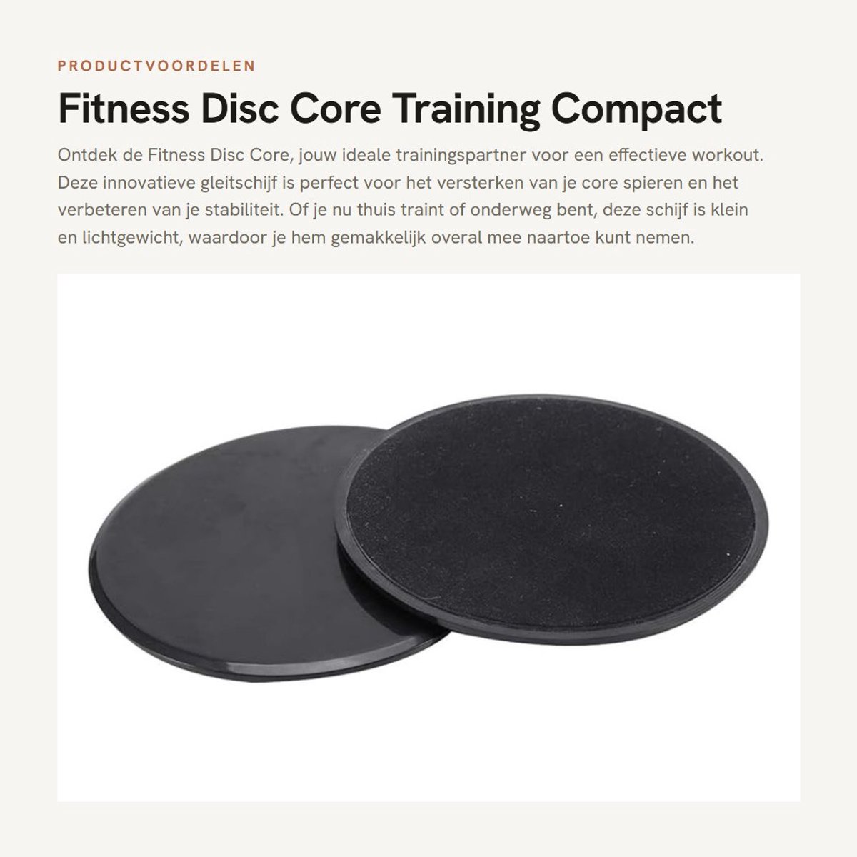 Dailygoods- Fitness Disc - Compact en lichtgewicht - Stabiliteitstraining - Krachttraining - Versterk spieren - Ideaal voor thuis/onderweg - Verhoog uithoudingsvermogen - Glijschijf