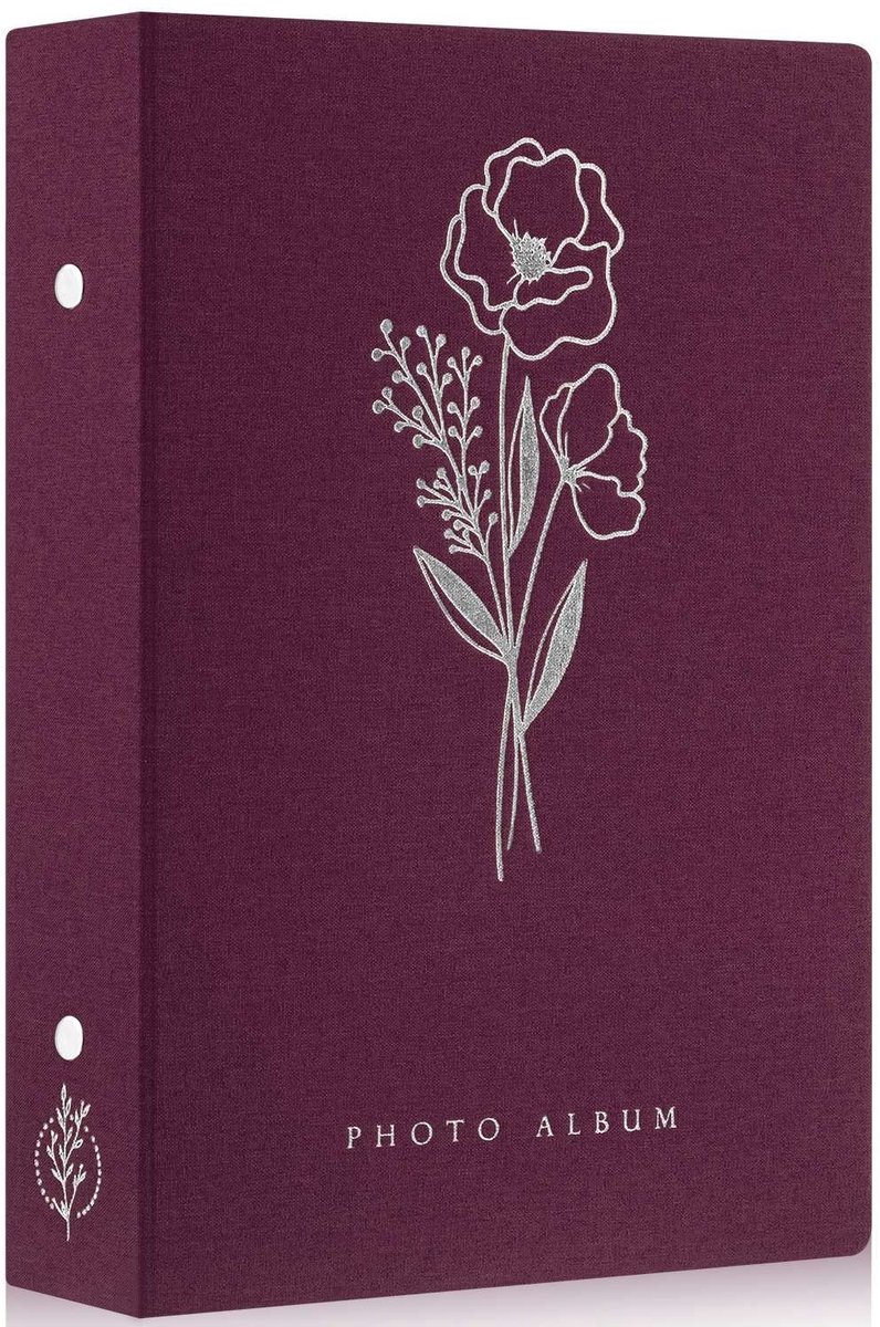 Dailygoods- Fotoalbum 6x4 - 300 Foto's - Insteekvakjes - Linnen Omslag - Zuurvrij - 34x21,5x6 cm - Elegante Afwerking - Afbeeldingenalbum