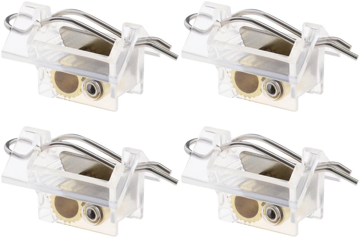 Dailygoods- Jaloezieën 4 Stuks - Jaloeziekoordslot - Kunststof/Metaal - Duurzaam - Verstelbaar - Afmetingen 46x20x20mm - Cordlock