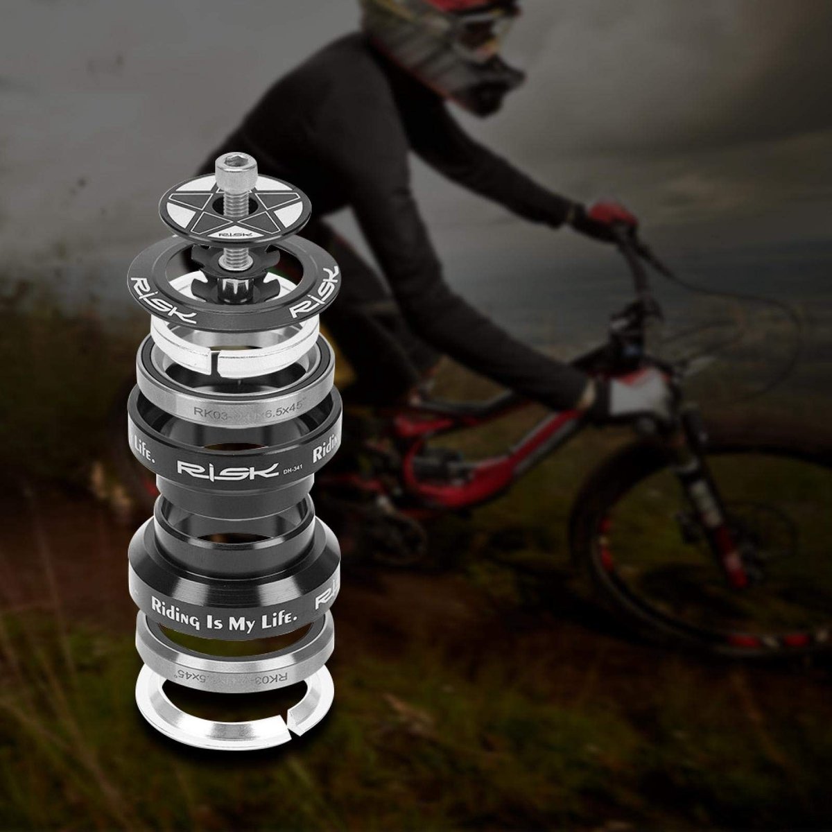Dailygoods - Fiets-headset - Aluminium 34 mm fietshoofdtelefoon - Hoogwaardige kwaliteit - Zwart - Geschikt voor 28,6 mm vorkbuis - Perfecte pasvorm
