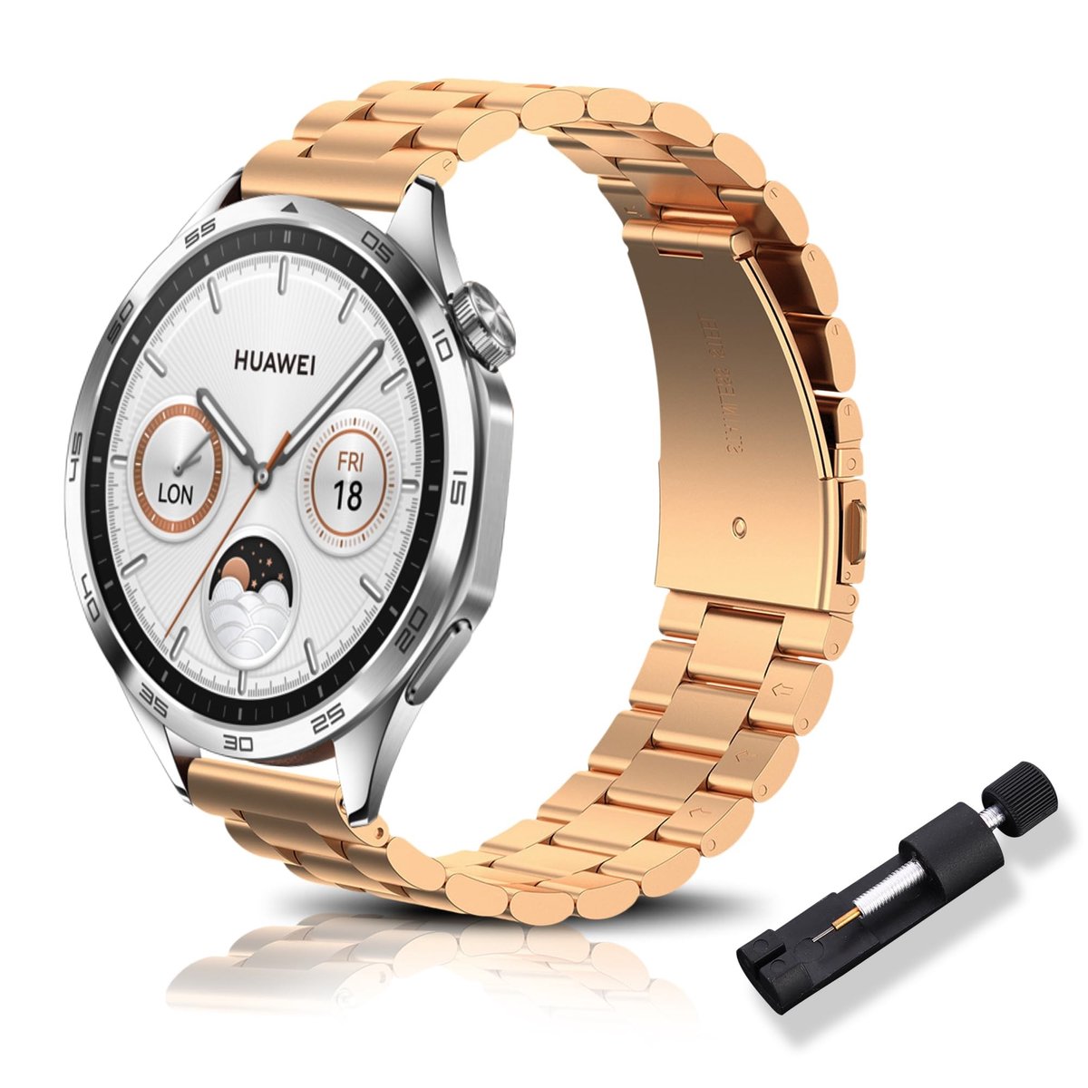 Dailygoods - Vervangende Roestvrijstalen Horlogeband 22 mm voor Diverse Modellen