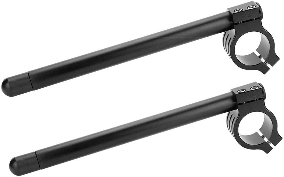Dailygoods- Motorstuurgrepen 41 mm - Verstelbare Clip - Duurzaam Metaal - Universele Handvatten - Eenvoudige Installatie - 2 Stuks - Motorhandvat