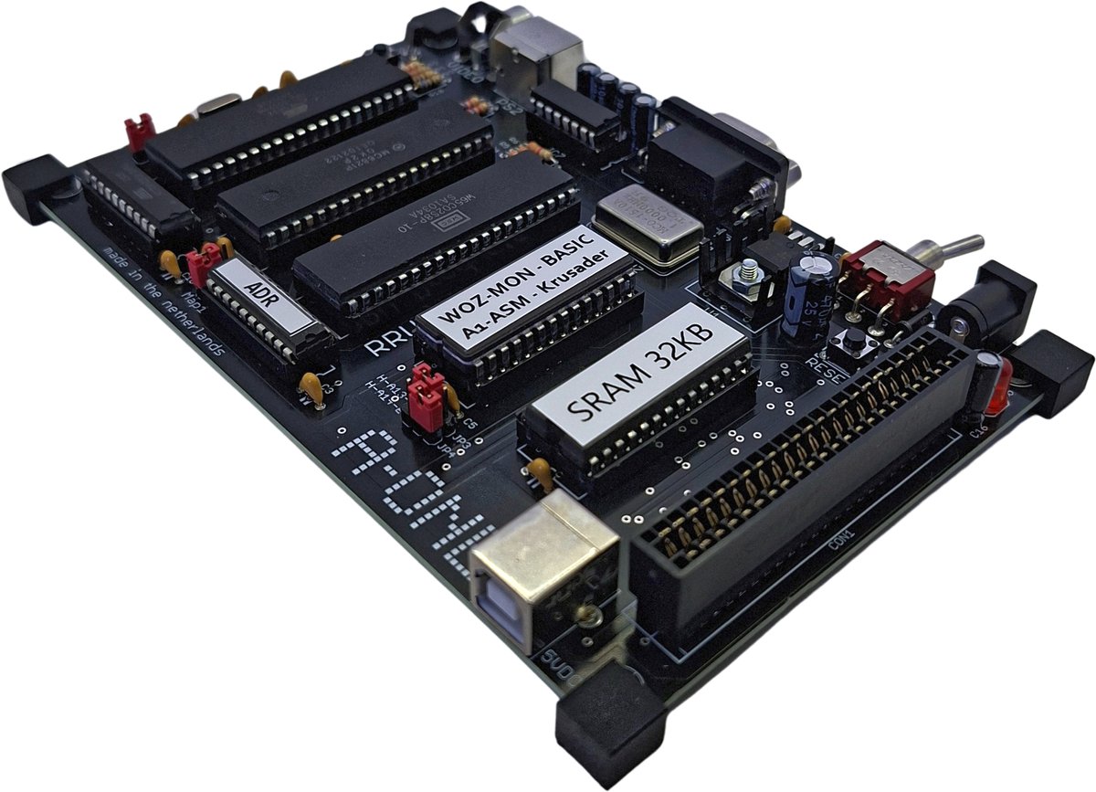 A-ONE Standard Board - Apple-1 Replica Moederbord - Authentieke 6502 Computer - Retrocomputing Board - Educatief Systeem
