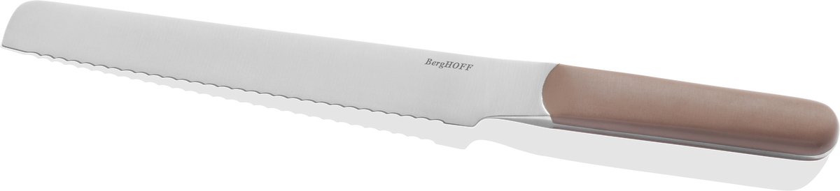 BergHOFF Home Elements Broodmes 21 cm – Gekarteld Taartmes & Baguettemes voor Brood, Cake & Meloen – Vlijmscherp RVS, Ergonomisch Handvat & Vaatwasbestendig Mes – Aubergine