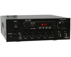 E-Lektron EL2-BT - Stereo versterker - Met Bluetooth en karaokefunctie - USB en SD MP3-speler