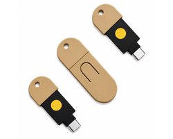 Alvora Sleutelhanger Beschermhoes – Geschikt voor YubiKey 5C NFC – USB-C Opbergcase met Sluitkap – Oak