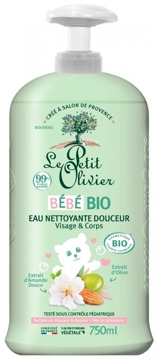 Le Petit Olivier Bébé Biologisch Zacht Reinigingswater 750 ml