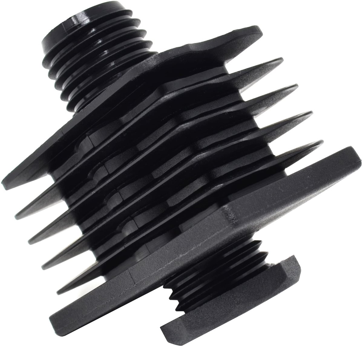 Dailygoods - Cosensi - Dailygoody - Schroefdraadstop - Buisstoppen - Draagvermogen 400 kg - Zwart - Afstelstoppen - Geschikt voor rechthoekige buizen