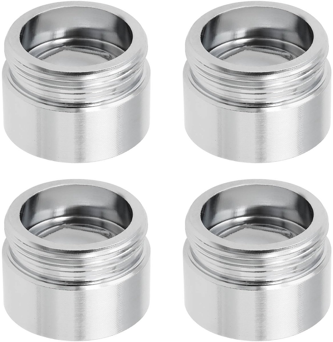 Dailygoods - Innovra - Dailygoods - Dailygoody - Messing Kraan Adapter - 4 Stuks - Geschikt voor Waterzuiveraar - Zilver - Vrouwelijk naar M22 x 1.0 - Perfect voor Vaatwasser en Badkamer...