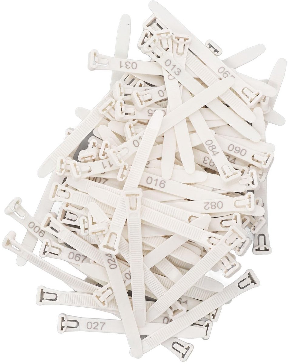 Dailygoods - 100 Stuks Genummerde Kippenpootringen voor Identificatie