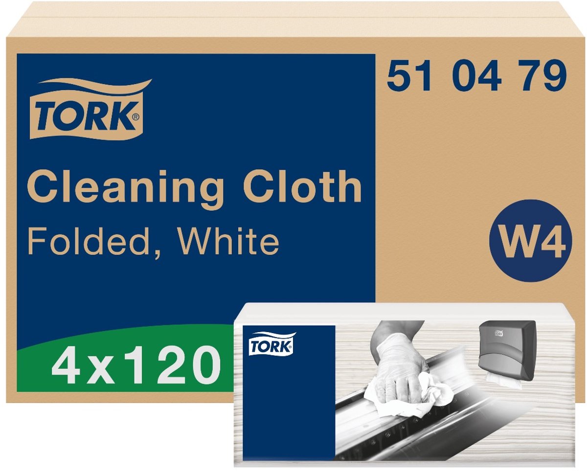 Tork allesdoekjes premium wit 415x355mm 1-laags W4 systeem