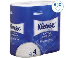 Kleenex toiletpapier 4-laags extra comfort 4 rollen 160 vel per rol