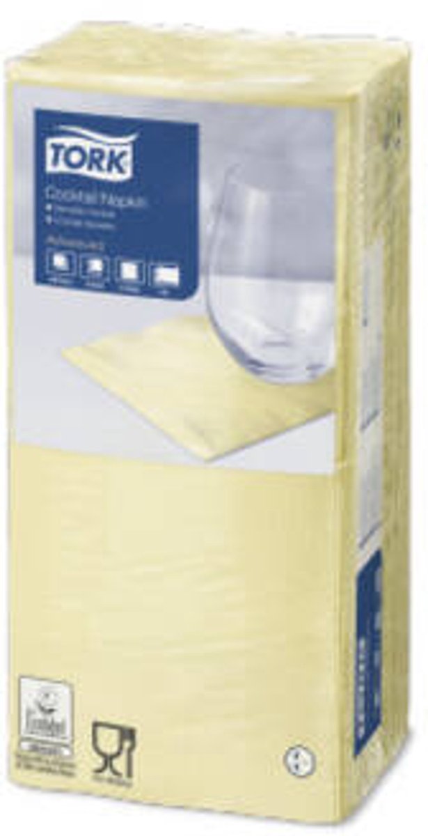 Tork 477835 cocktailservet advanced champagne 24x24 cm 2-laags 2400 stuks (477835)