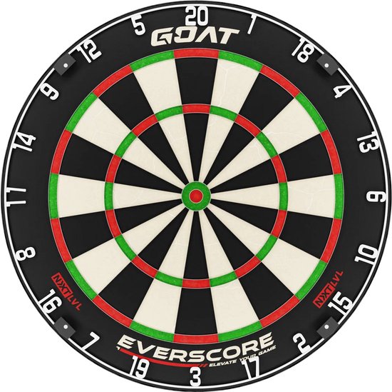 GOAT Everscore NXT LVL, Hoogwaardig Sisal Dartbord met Minimalistisch Design voor Uitzonderlijke Dartervaring, Zelfherstellende Bord, Sisal uit Madagaskar, Minimaliseert Bounce-outs, Langdurige levensduur, Beginnende & Professionele darter van GOAT Everscore — afbeelding 4