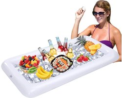 Daity 1 stuk – Opblaasbaar Serveerblad – Drijvende IJsbar voor in het Zwembad | Ideaal voor Feestjes, Strandbruiloften, Zwembadfeesten en Buffetten | Voor het Serveren van Drankjes, Fruit, Salades en Meer