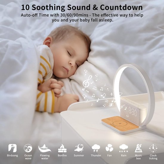 Licht Wekker Wake Up Light- Digitale Wekker met Lamp - Slaaphulp met USB Aansluiting - Sfeermodus — afbeelding 3