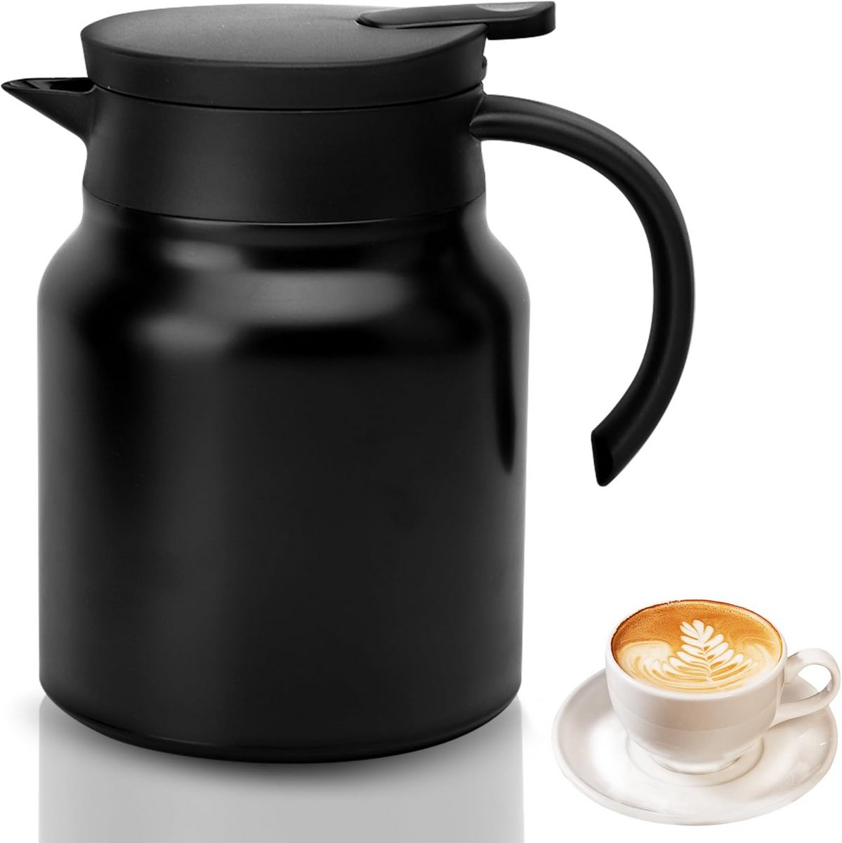 Koffiekan thermoskan - Dubbelwandig - Isoleerkan - Met drukknop