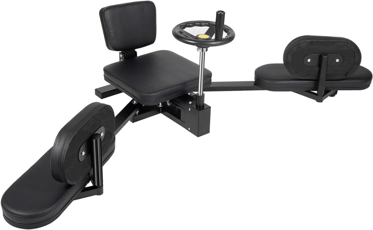 TIM® Beenspreider - Verstelbare Yoga Split Trainer – Benen Spagaat Beenspreider – Rekmachine - Stretching Machine - Lenigheid Trainer - Stretchen - Spagaat Trainer - Zwart - 44cm x 28cm x 2cm
