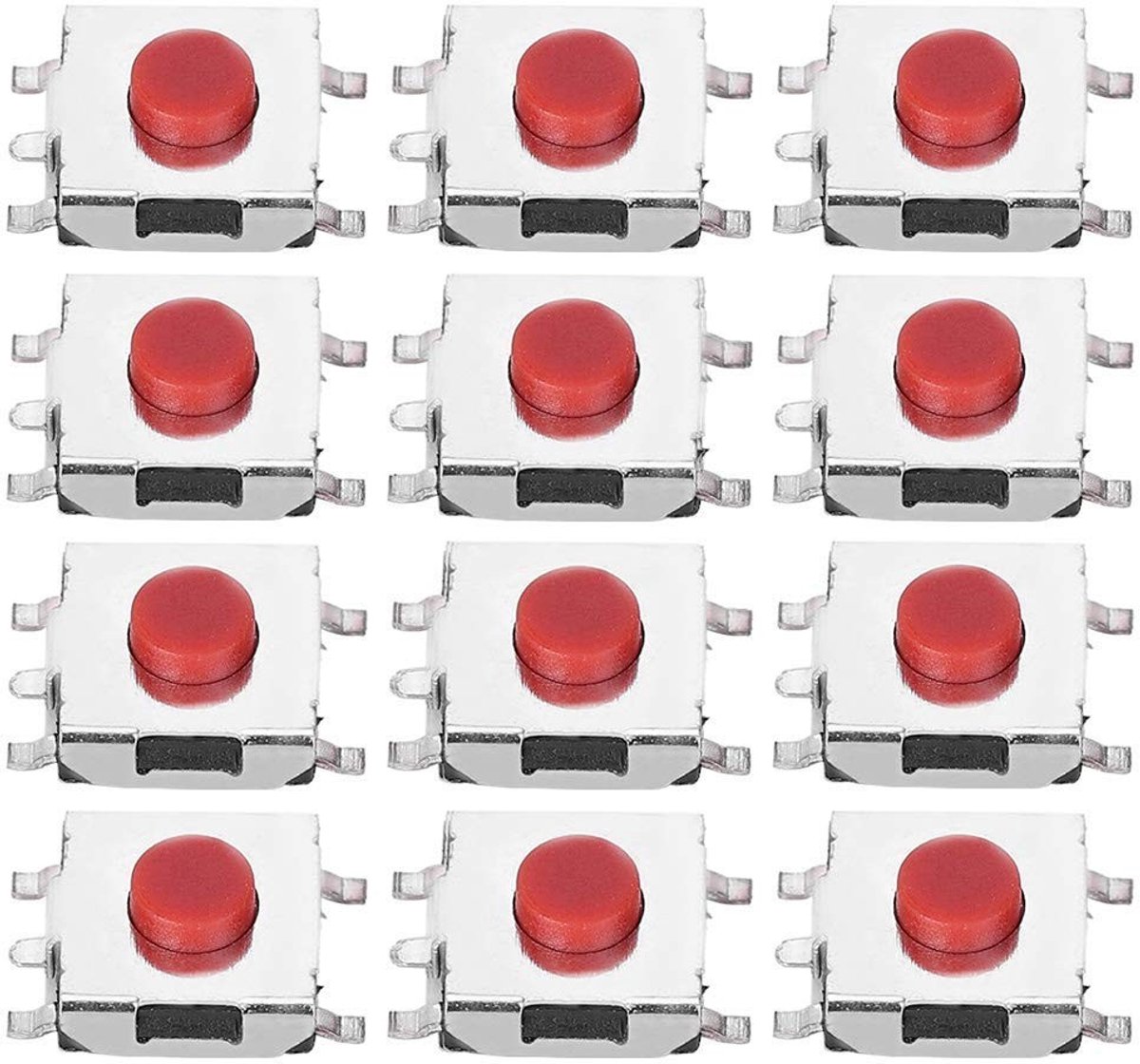 Dailygoods - Dailygoody - 200 Stuks Tactiele Drukknopschakelaar - Micro Momentary Switch - Hoge veiligheidsprestaties - 6 x 6 x 3,1 mm - Assortiment Kit - Voor div..