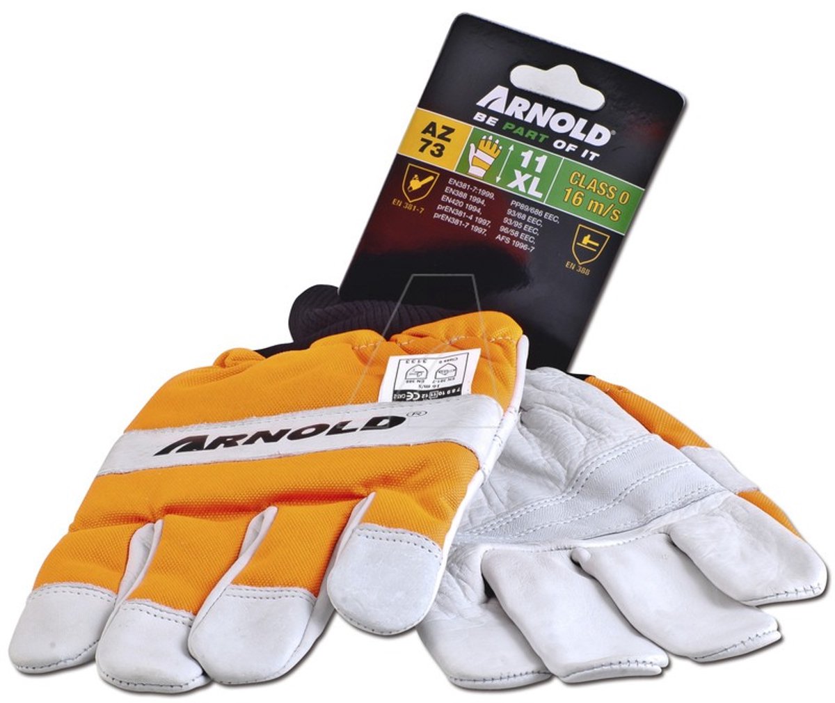 Arnold tuinhandschoenen oranje/wit maat 11