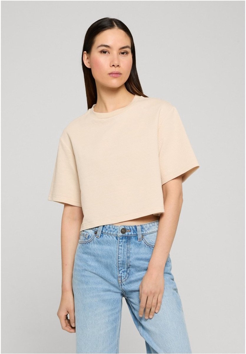 Urban Classics Structured Jersey Crop top M Grijs