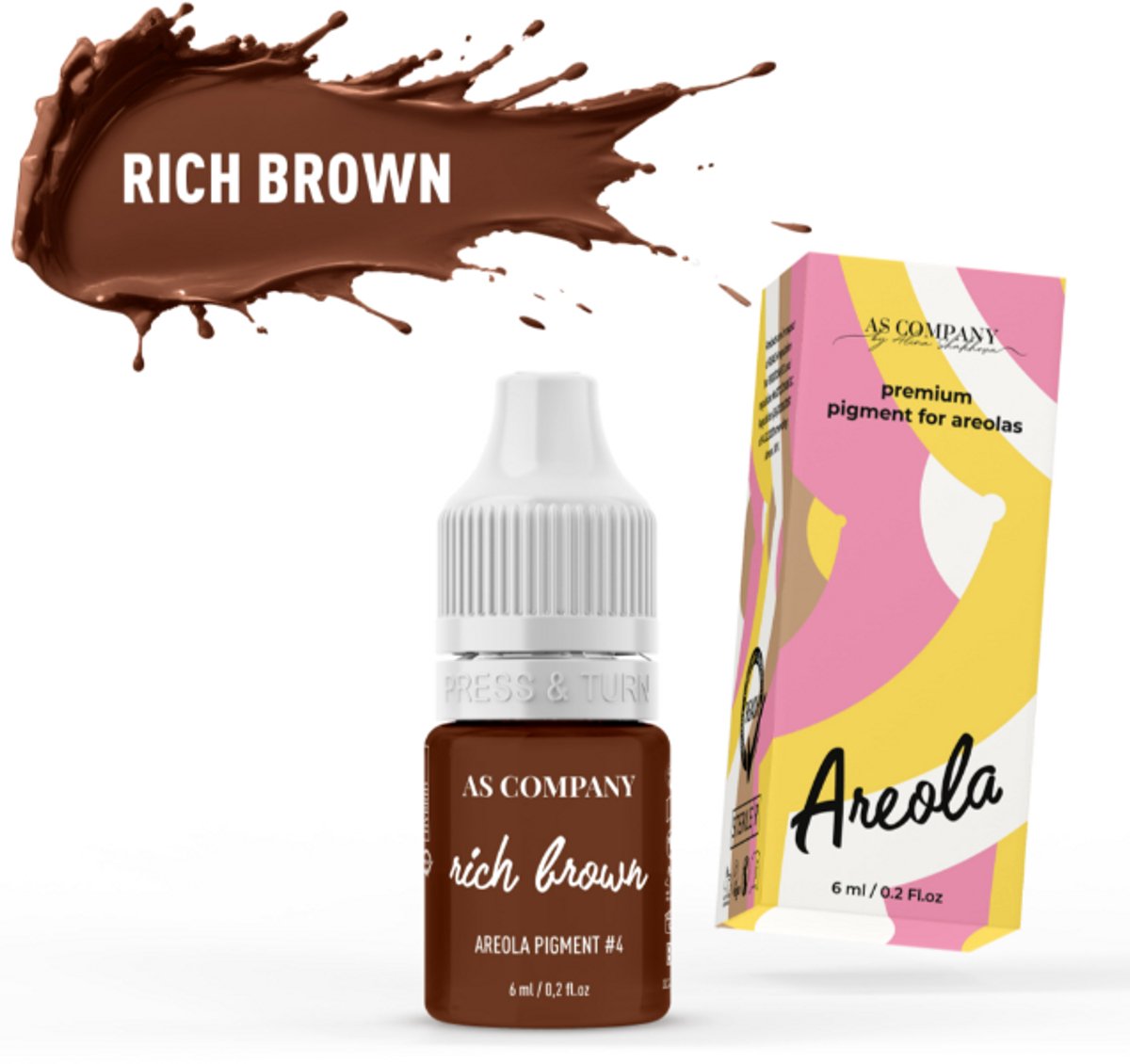 ASCompany Pigment – Rich Brown 6 ml – Areola Pigment