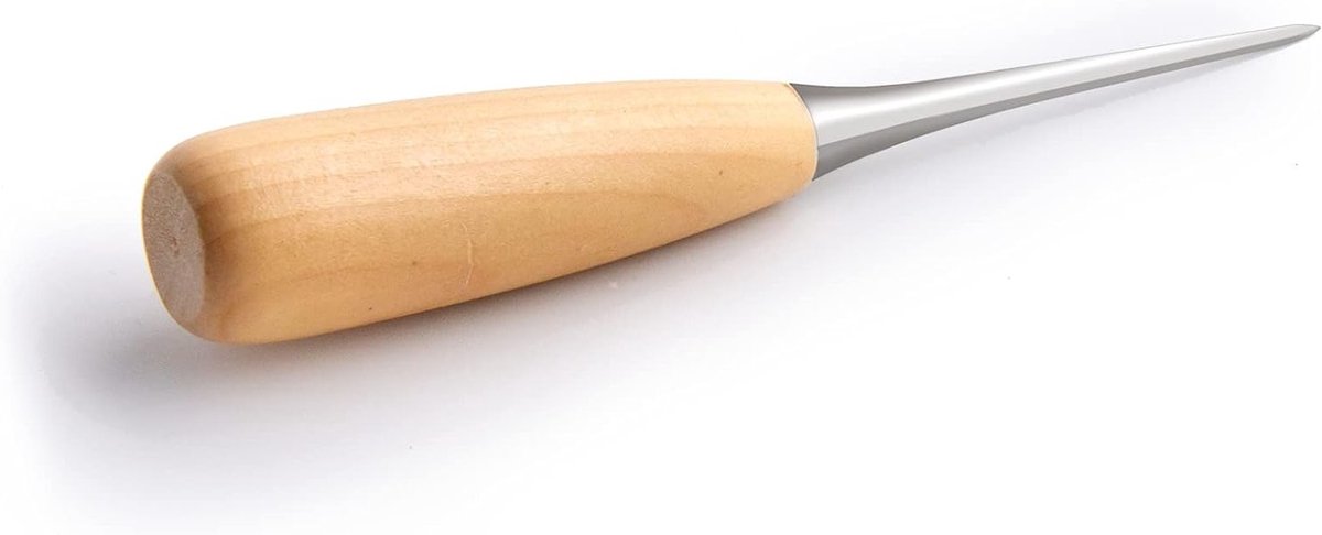 Houten handgreep priem met ronde mespunt - Perfect voor houtbewerking en ambachtelijke projecten