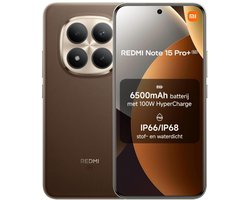Xiaomi Redmi Note 15 Pro+ 5G 8GB+256GB Mocha Bruin | 6,83" 120Hz AMOLED | 200MP OIS | IP68 Waterdicht