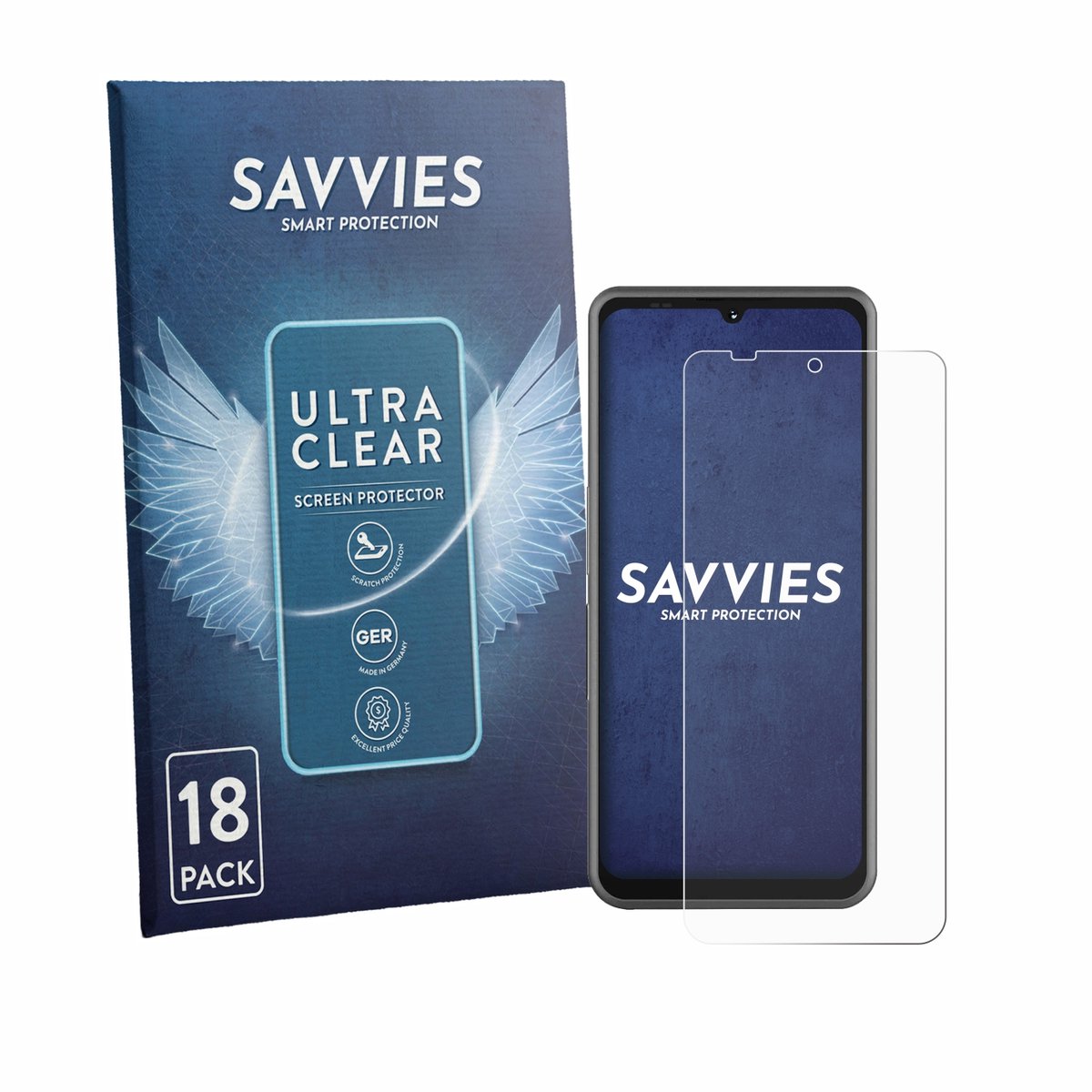 Savvies - Screenprotector voor Sonim XP Pro E - Folie Beschermfolie transparant 18 Stuks