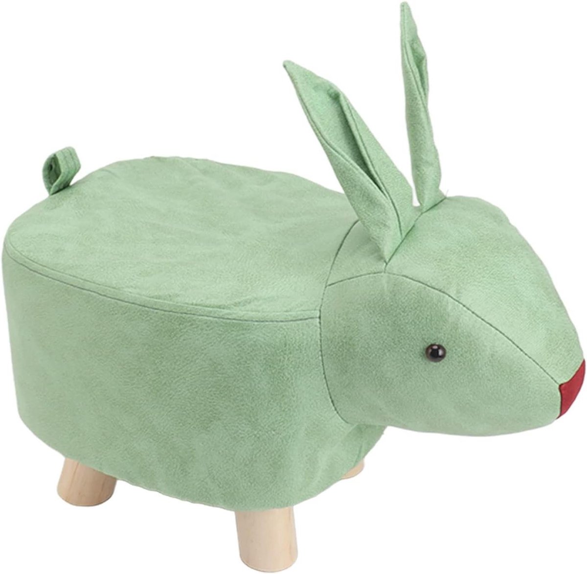 Dieren Kruk - Voetenbankje Kind - Zitten en Spelen - Stevig Grenen Frame - 30 x 25 x 24 cm