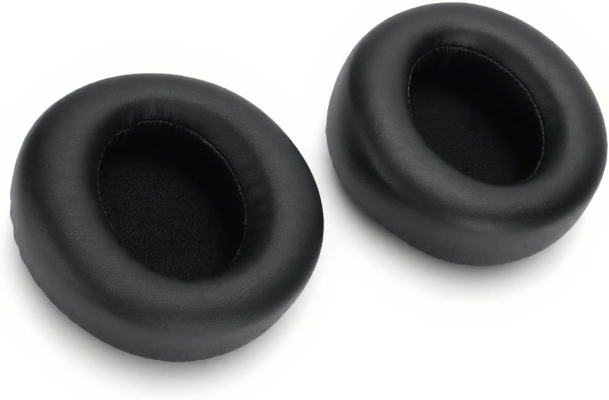 Vervangende Oorkussens - Earpads Hoofdtelefoon - Geluid Isoleren - Eiwitleer Geheugenschuim - 2 Stuks - Zwart