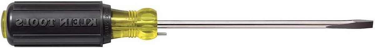 Schroevendraaier - Draad Buigen Kast Tip - Stopcontacten Installeren - Precisie Gefreesde Punt - 6-Inch Schacht - Zwart Geel