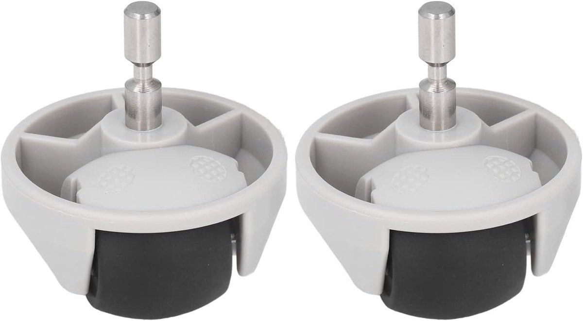 Robot Veegmachine Caster - Voorwiel Vervanging - Robot Schoonmaken - Duurzaam Materiaal - 2 Stuks - Zwart