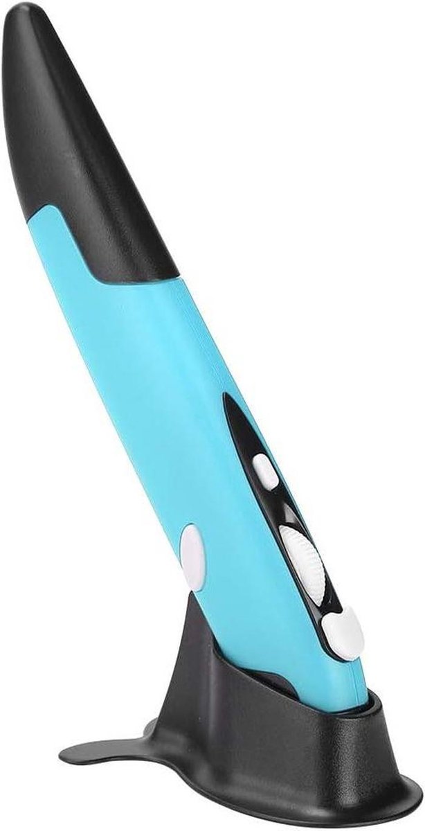 Verticale Pen Muis - Stylus Muis - Productief Werken - Instelbaar DPI - 10 Meter Bereik - Blauw