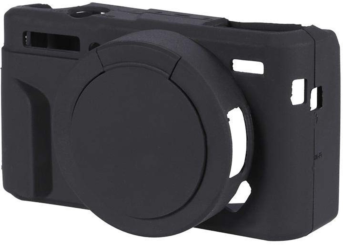 Allecto - Camera Case Cage - Zachte Siliconen Beschermhoes - Lichtgewicht - Geschikt voor Canon G7XII/G7X Mark II - Duurzaam Zwart