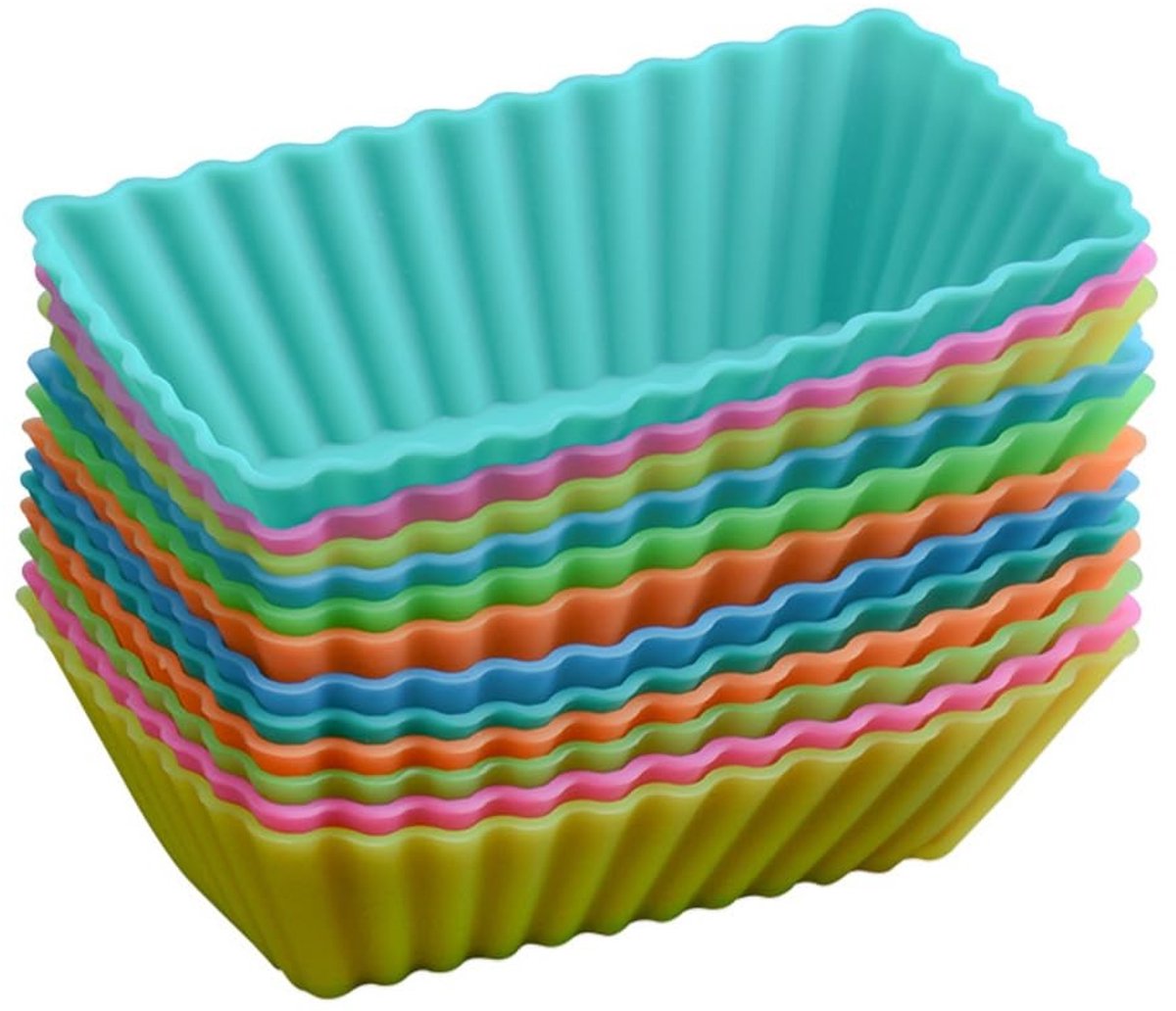 Allecto - Silicone Cake Mold - Muffin Case - 12 Stuks - Veelzijdige Bakvormen - Non-stick Bakaccessoires - Perfect voor Taart en Muffins - Ideaal