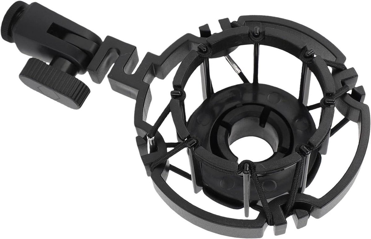 Microfoon Houder - Shock Mount - Studio Opnames - Lichtgewicht ABS - 18 x 11 x 10 cm - Zwart