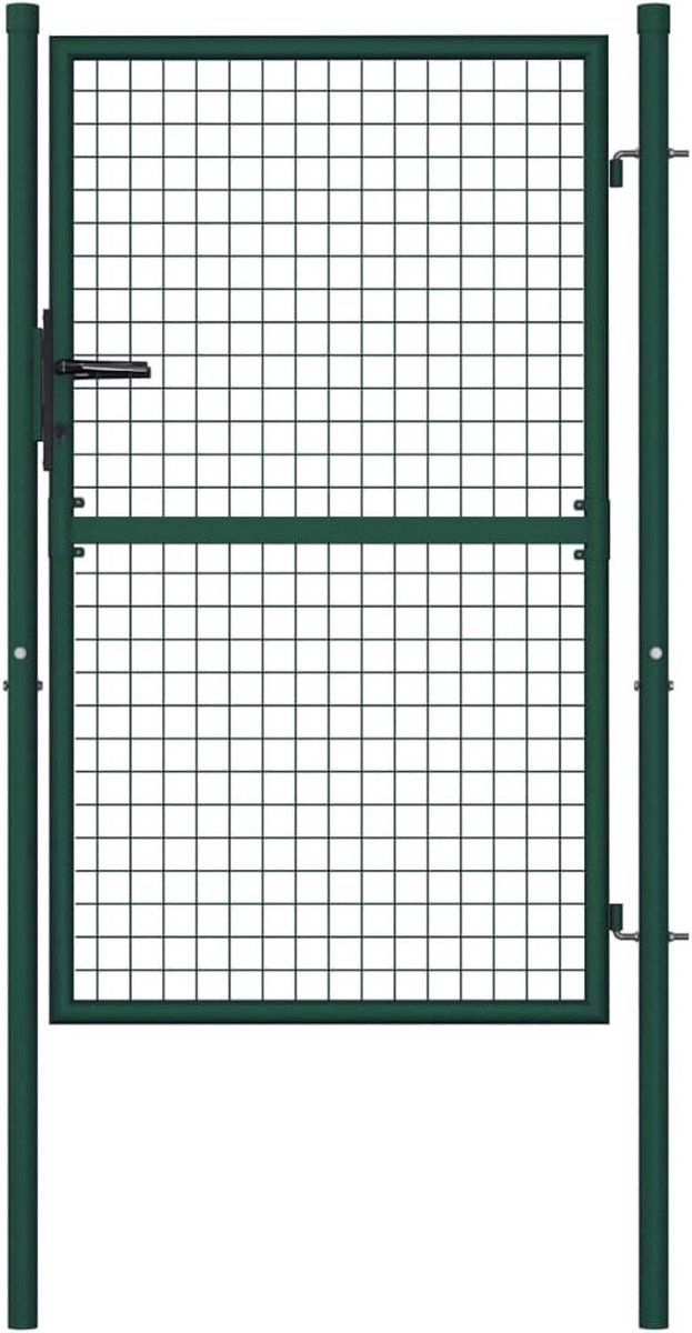 Tuinpoort Staal - Metalen Poort - Toegang Beveiligen - Gepoedercoat - 100 x 250 cm - Groen