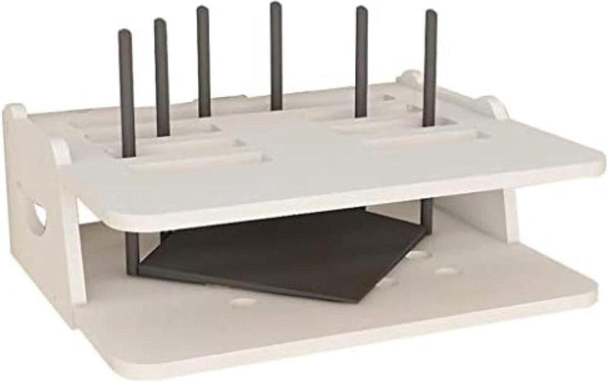 Router Opbergdoos - Wifi Standaard - Netwerk Organiseren - Wandmontage Ontwerp - Niet Gespecificeerd - Wit