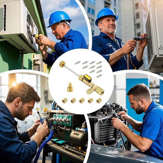Ventielkern Gereedschap - Reparatieset - Airco Onderhoud - Compleet met Hulpmiddelen - 236 g - Koper van Merkloos — afbeelding 2