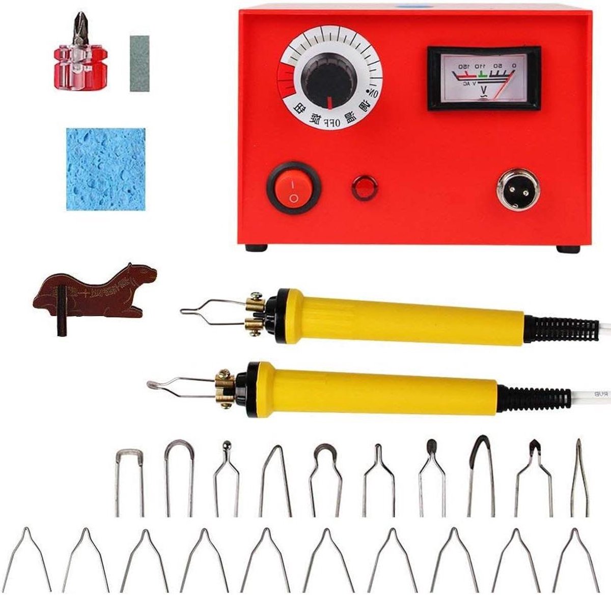 Houtbrandmachine - Pyrografie set - Houtbewerking Creaties - Dubbele Pen - 50W - Zwart