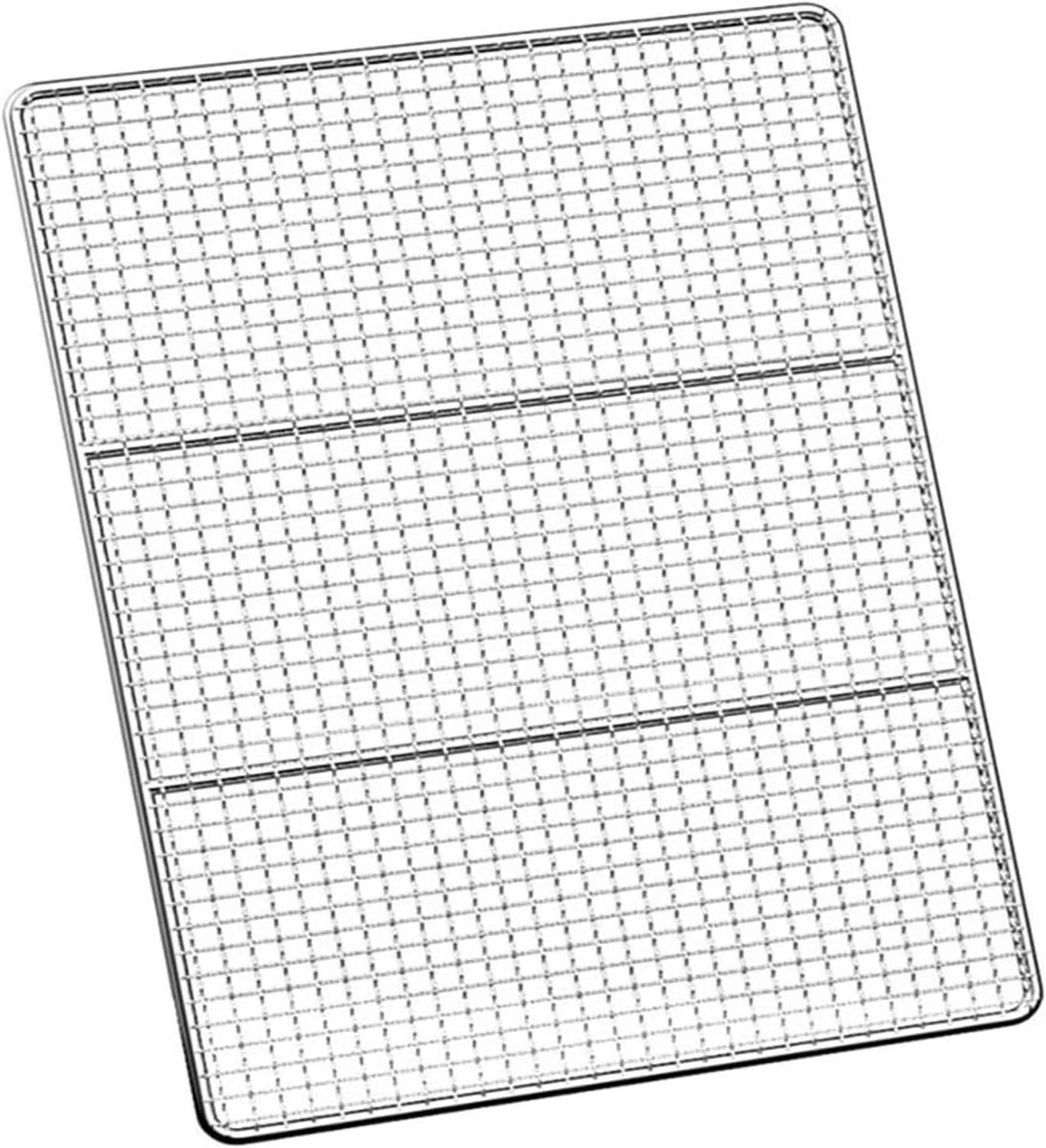 Grillrooster RVS - Kookrooster Rond - Buiten Koken - Extra Groot - 35 x 25 cm - Zilverkleurig