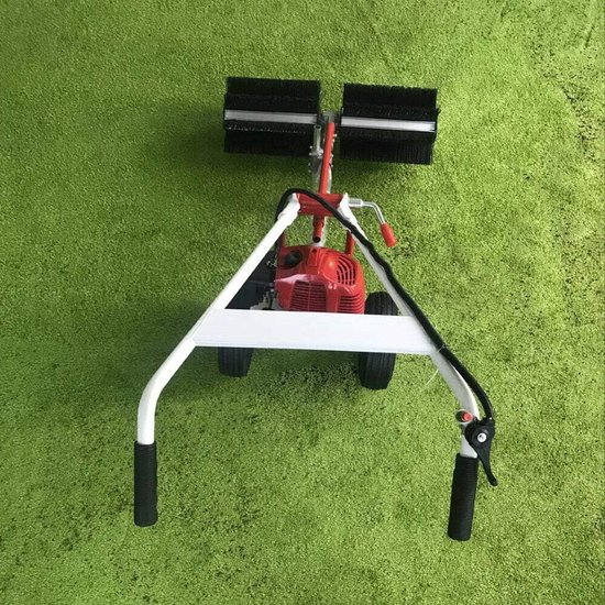Benzine Veegmachine - Motorbezem - Oprit Reinigen - 60cm Veegrol - 43cc Motor - Zwart — afbeelding 5