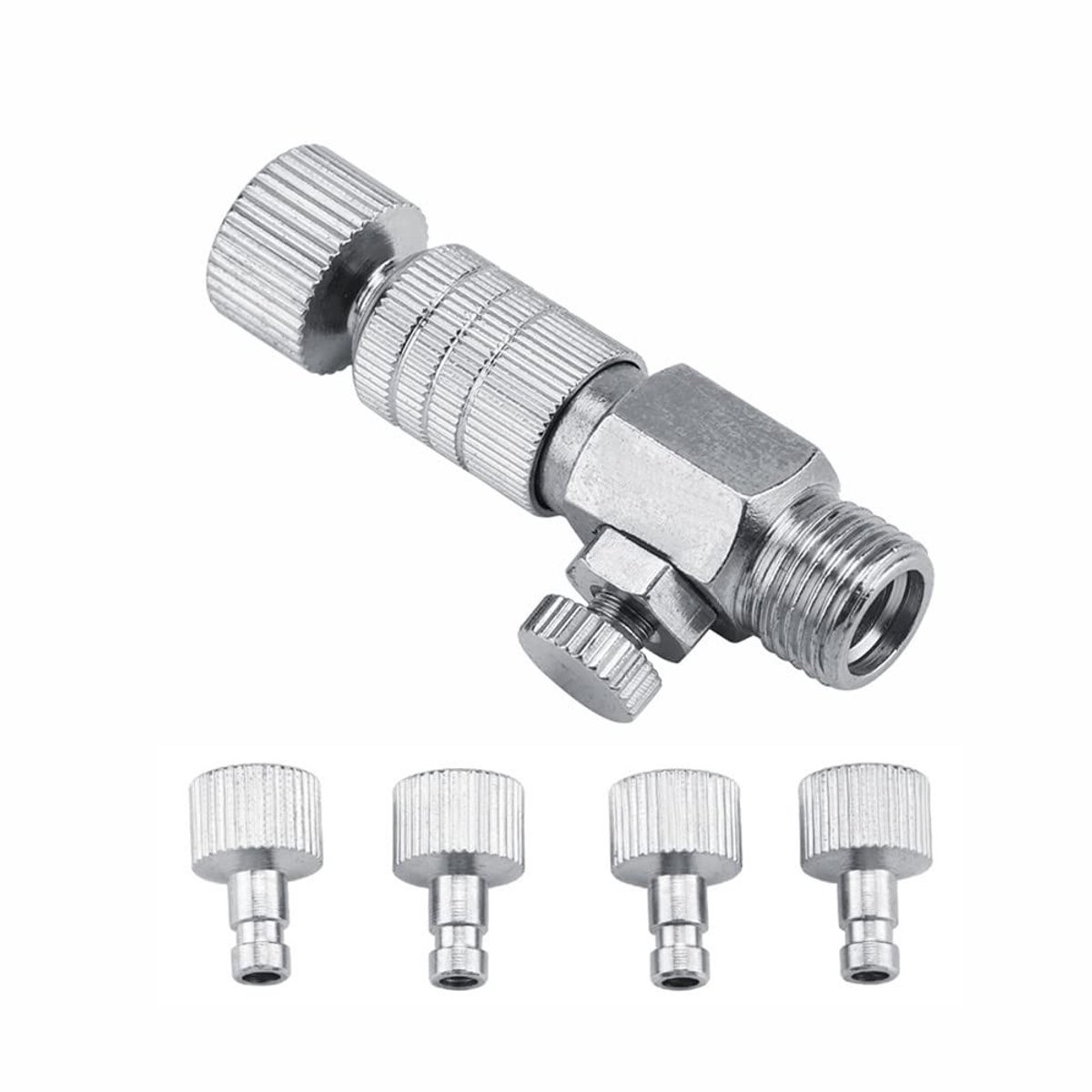 Dailygoody - Set van 4 Metalen Airbrush Coupling Adapters 1/8 inch