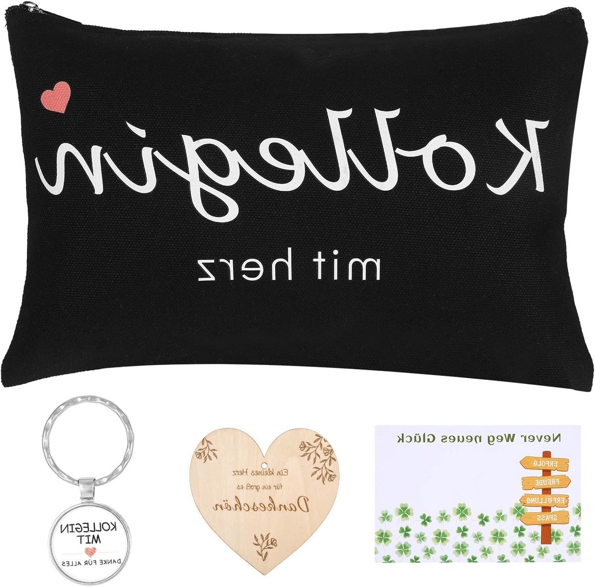 Persoonlijk afscheidscadeau voor collega's, ideaal voor een nieuwe baan, kerstcadeau en kantoordecoratie, inclusief make-uptas