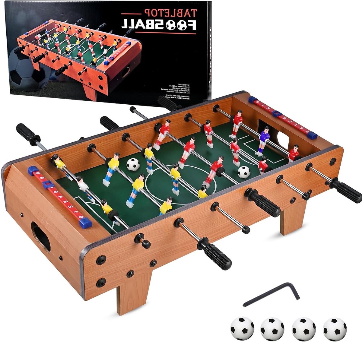 Mini Tafelvoetbalspel voor Thuis - Compact Voetbalspel voor Kinderen en Volwassenen, Perfect voor Feestjes en Gezellige Avonden