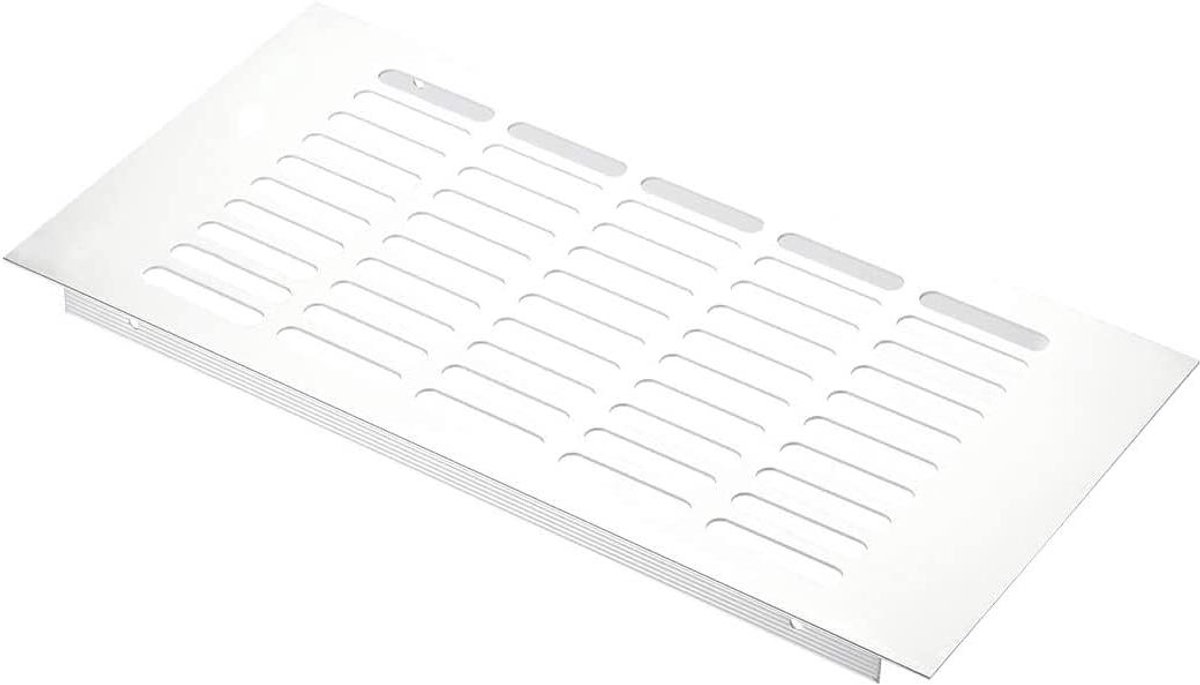 Ventilatierooster Rechthoekig - Louver Vent - Meubels Ventileren - Geanodiseerd Aluminium - 30x15 cm - Zilver