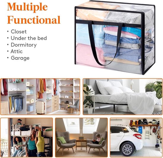 Opbergzakken - Kleding Organizer - Ruimte Besparen - Waterdicht PVC - 40L - Doorzichtig — afbeelding 5