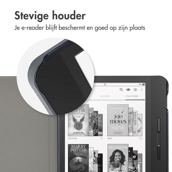 iMoshion Ereader Cover / Hoesje Geschikt voor Tolino Vision 5 - iMoshion Design Slim Hard Case Sleepcover Bookcase met stand - / Flowers Distance van iMoshion — afbeelding 5
