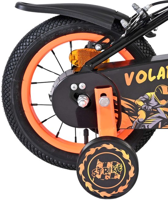 Volare Strike Kinderfiets - Jongens - 12 inch - Oranje - Twee Handremmen van Volare — afbeelding 4